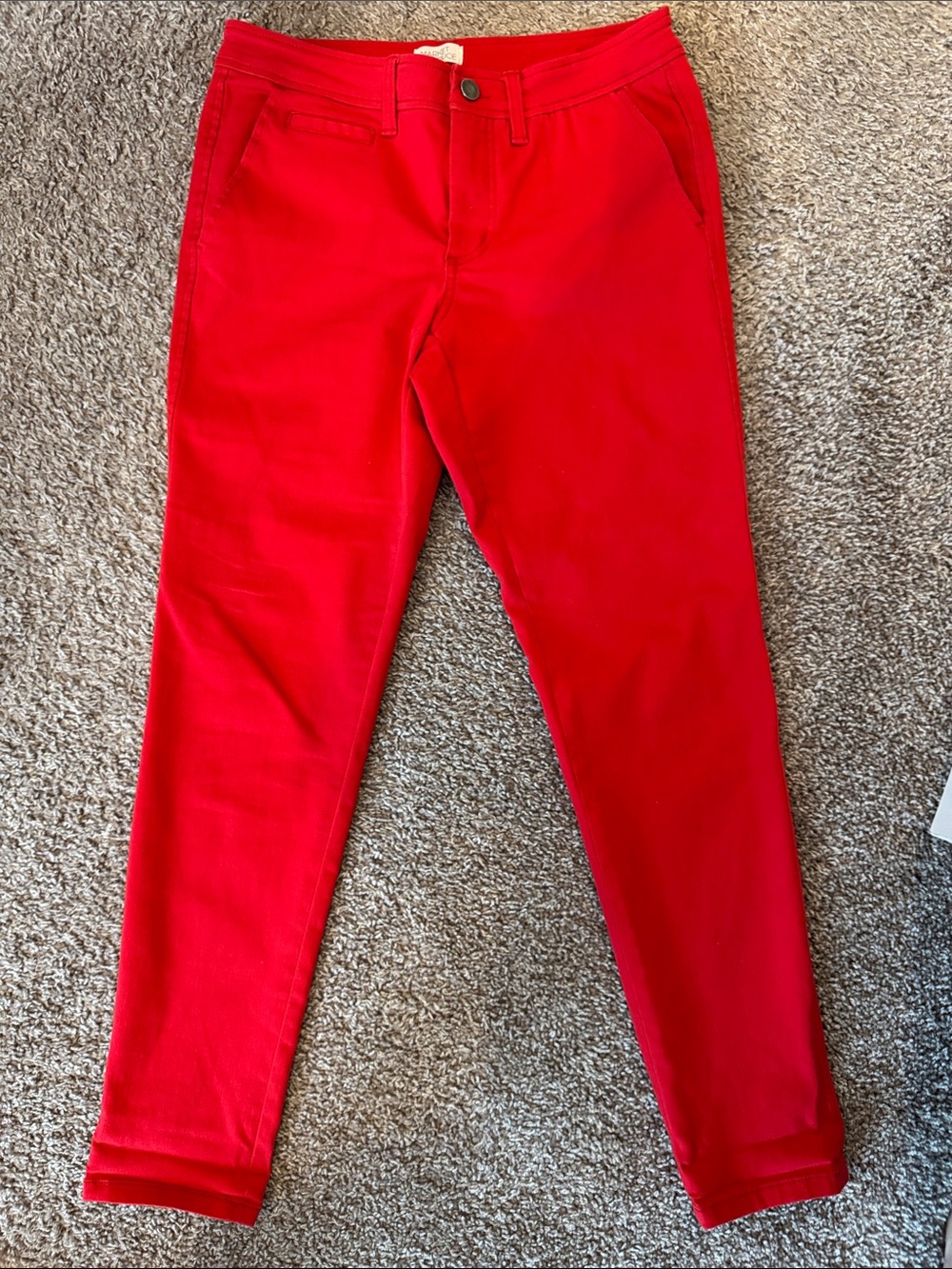 Market & Spruce Bold Red High-Rise Pants